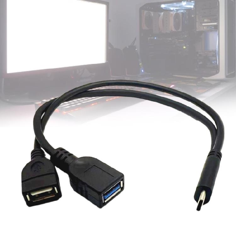 Multipurpose Type C To USB 3.0 OTG Converters Cable 30CM Fast Speed Data Sync PVC Texture for Smartphones Computers