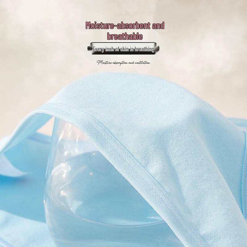 Nanjiren Women's 7-Pack Mid-Waist Seamless Solid Antibacterial Cotton Underwear