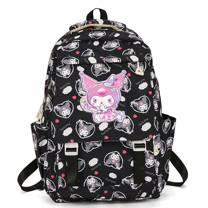 Stylish Nylon Backpack For Girls Large Capacity Cute Cartoon School Bag For Students