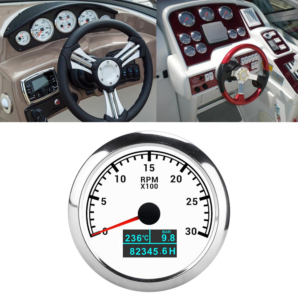 Pointer Tachometer Waterproof 3 In 1 Multifunctional for Car Modification Automobile Boats