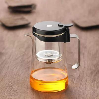 Tetera elegante Bonston con aislamiento y separación de burbujas, tetera de vidrio resistente al calor, taza de té con filtro simple