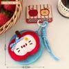 Cute Plush Apple Pendant Cartoon Keychain Kawaii Stuffed Doll Coin Purse Backpack Bag Pendant Decorative Car Key Chains Gift