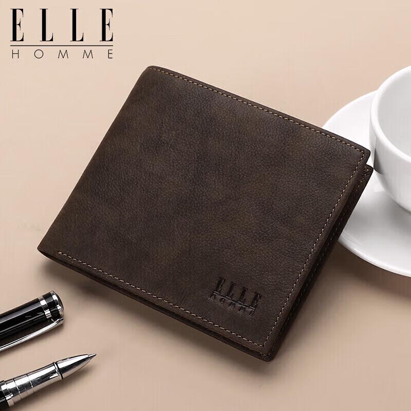 Мужской кожаный кошелек-гармошка ELLE HOMME 1620