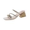 Fashion Women Fashion Rhinestone High Heel Sandals Plus Size 35-40 Summer Ladies Sexy Sandals Female Leather Sandals