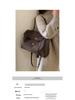 2025 Women's High-End Retro Matte Platinum Handbag: Trendy, Large Capacity Niche Underarm Commute Bag