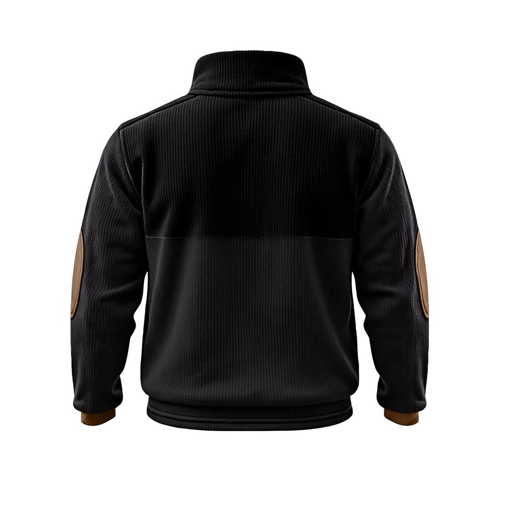 Herre Colorblock Halv Glidelås Ståkrage Genser Herre Sport Stor Størrelse Casual Ståkrage Genser