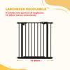 Self-Closing Dog and Pet Gate for Stairs and Entrances, 68x77 Cm, Black
