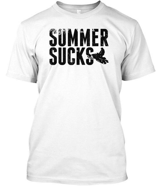 Summer Sucks Snowmobile Ts And S T-Shirt Made in the USA Size to 5XL S