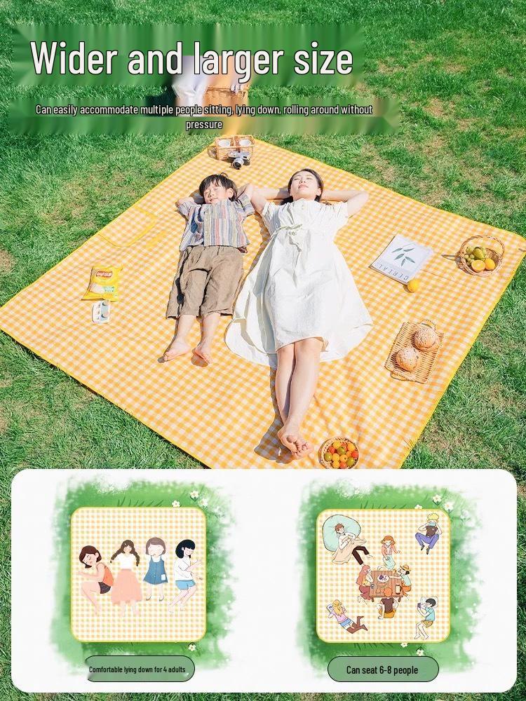 Waterproof Portable Picnic Mat: Thickened, Moisture-Proof for Camping & Outdoor Use