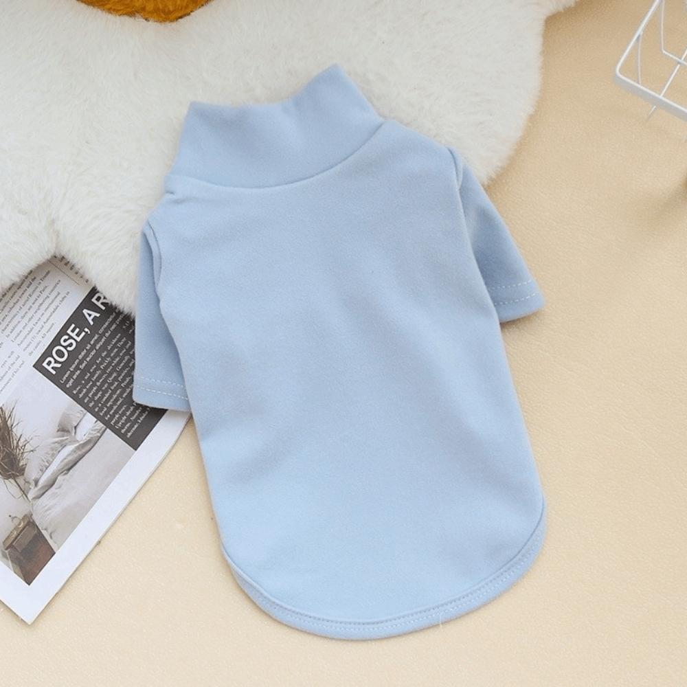 New Solid Color Puppy Hoodie Soft Cotton 2-leg Style Dog Warm Hoodie Simple Design High-Neck Sweatshirt Pet Clothing