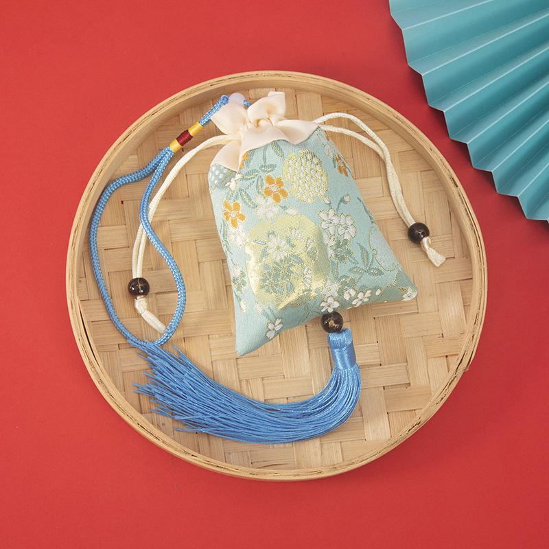 

Фестиваль лодок-драконов, пакетик мокса, пустая сумка, парчовый пакетик Hanfu с саше от комаров, автомобильный кулон-саше 9*12cm empty bag небесно-голубой