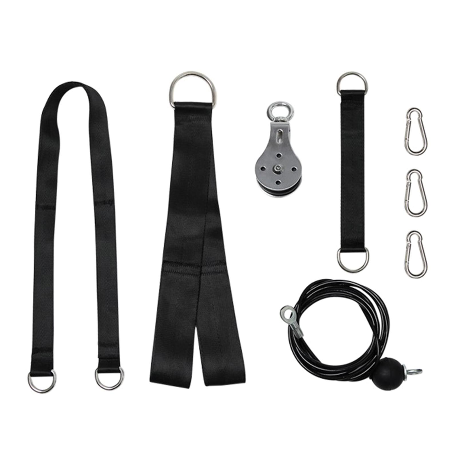 Fitness Cable Pulleys System Pull Down Machine Attachments  Arm Fitness Equipment Exercise Rope Bars Chest Attachments 1