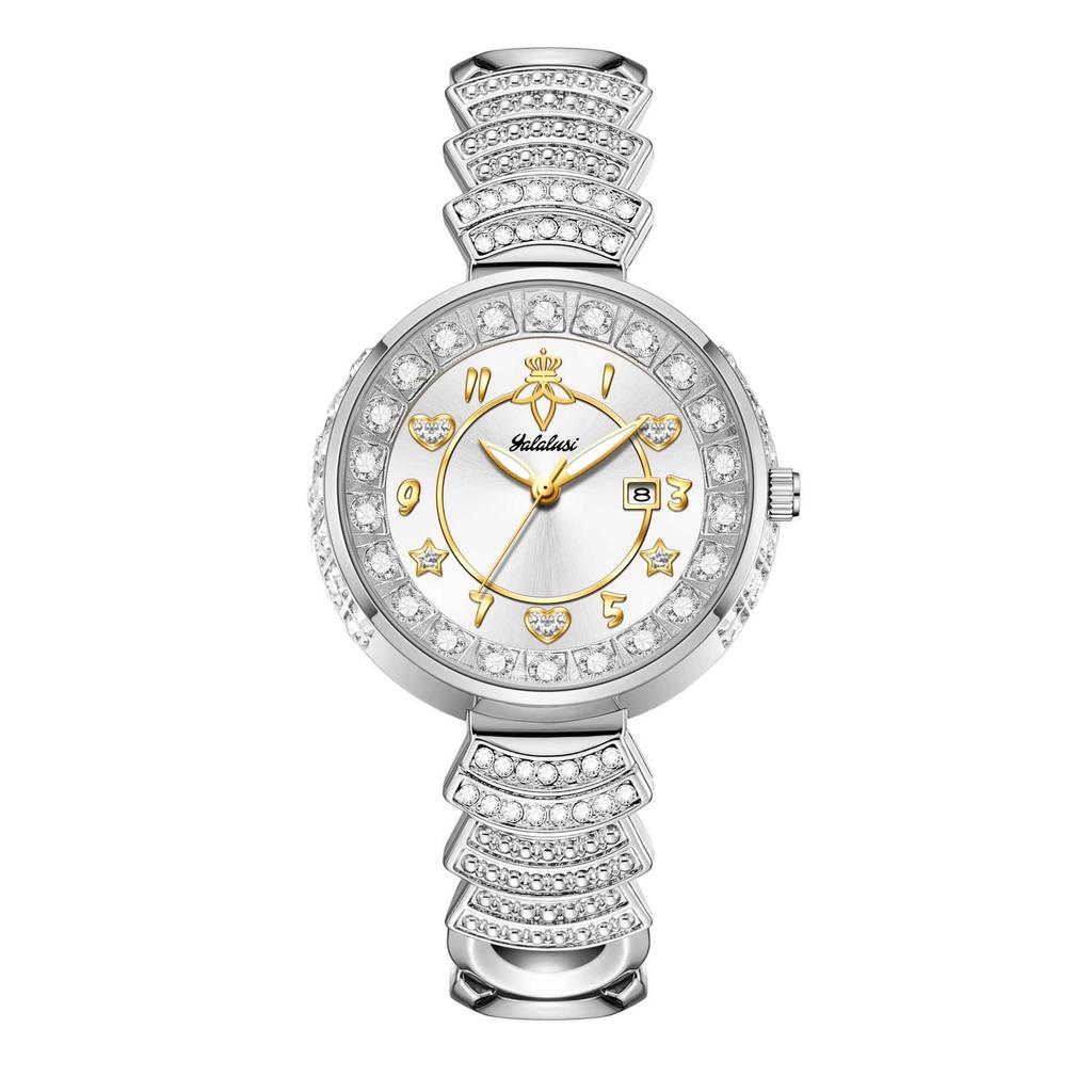 Damenuhr Luxus Strass Goldarmband Uhren Exquisites Kleines Rundes Zifferblatt Damen Armbanduhr Geschenke