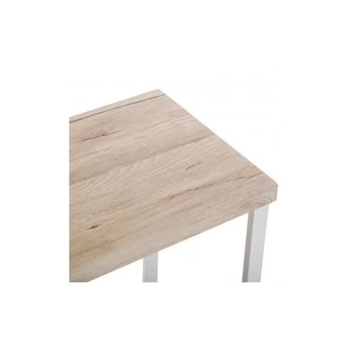 Console d'entrée étroite Taline - Versa - Bois et métal - Blanc