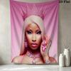 Nicki Minaj Wall Tapestry Aesthetic Wall Hanging Printed Fabric Blanket Decorative Tapestries For Bedroom Living Room Home Decor
