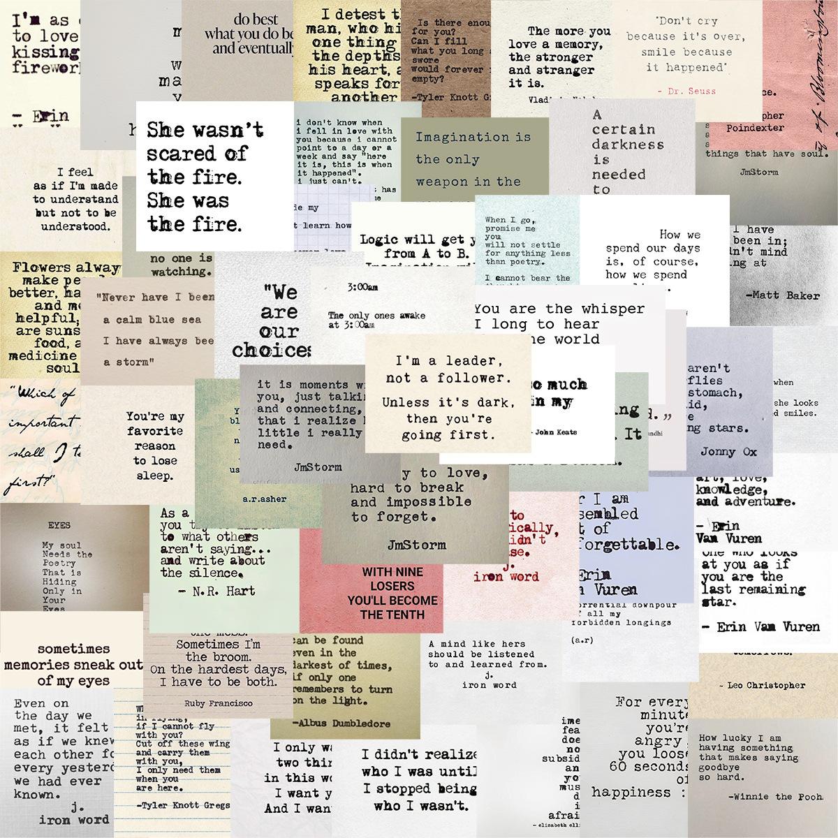 

Персонализированные наклейки-граффити со знаменитыми цитатами 60 винтажных дизайнов водонепроницаемые для DIY украшения чемодана