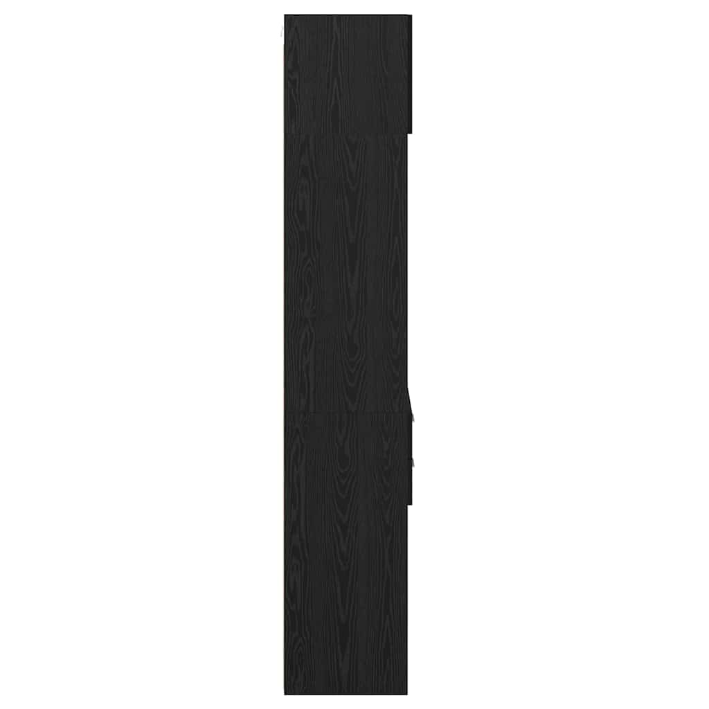 Highboard in Black Oak Look 50 x 42.5 x 225 cm Engineered Wood