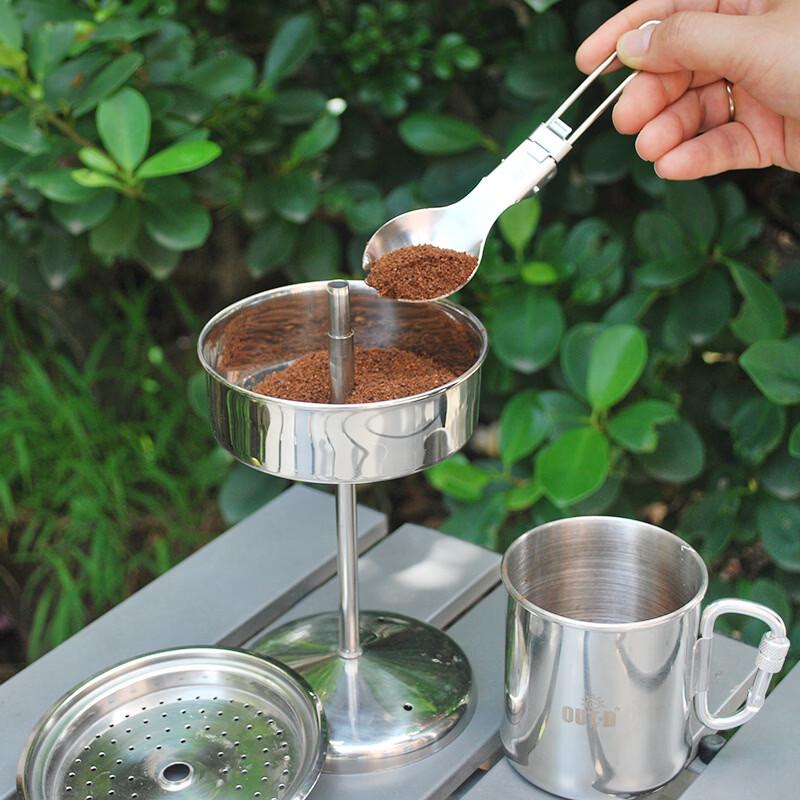 OEING Camping Stainless Steel Moka Pot Coffee Maker