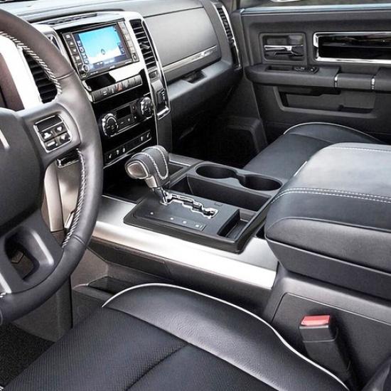 Carbon Fiber Gear Shift Cup Holder Cover Frame Trim For Dodge Ram 1500 10-12