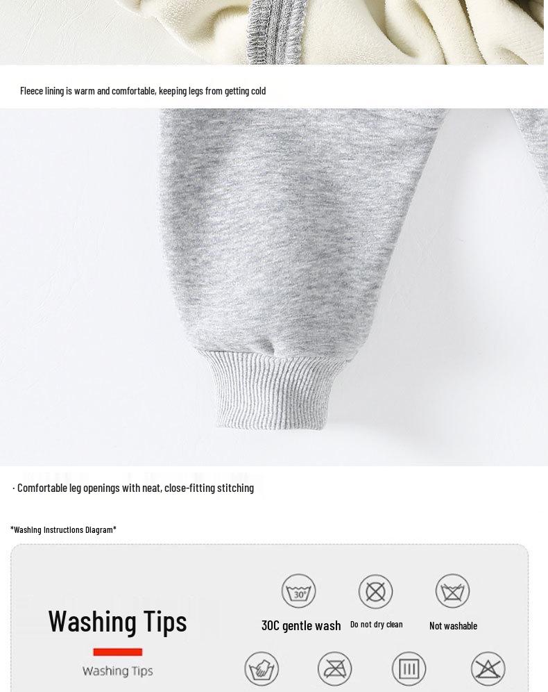 Baby Winter Fleece-Lined Pants for Toddlers and Infants - Boys and Girls Casual Long Pants