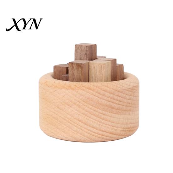 Safe Fireless Fragrance Diffuser Wooden Essential Oil Diffuser, Beech Wood Aromatherapy Micro-landscape Small Round for Home Offices Cars Yoga