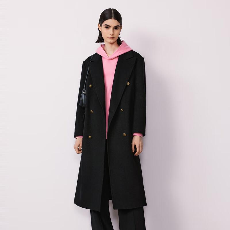 Langzi Women's Wool Blend Trench Coat