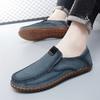 Fashion New Male Non-slip Loafers Fashion Male Slip on Walking Shoes Breathable Men's Business Shoes Men Shoe Casual Leather Mens Flats