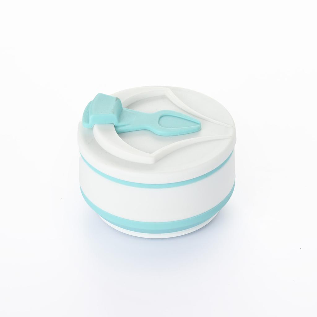 Silikonová přenosná skládací láhev Teleskopická kompresní cestovní skládací venkovní pohár odolný vůči vysokým teplotám 350/500 ml