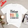 All Original Parts Vintage 1976 Tshirt 50th Birthday Gift Gift Unisex Wounisex Best Friend Shirt Allmatch Printed Tshirt Tops