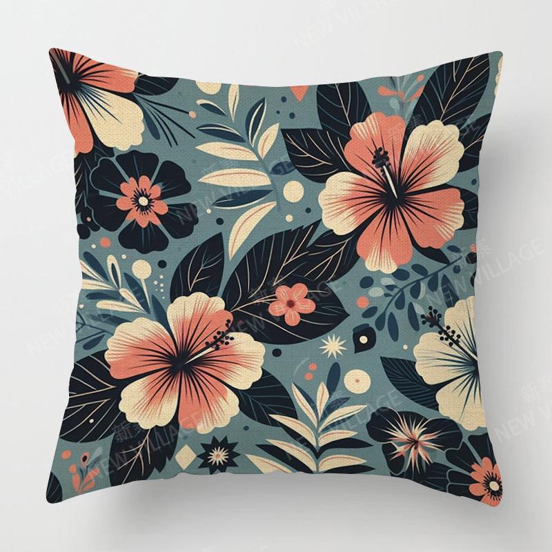 Tropical plant pattern cushion set bedroom cafe decor ins style living room sofa pillow set Throw pillowcase 40x40cm 45x45cm