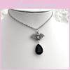Gothic Bat Jewelry Blood Drip Necklace Titanium Steel With Geometric Design For Ladies