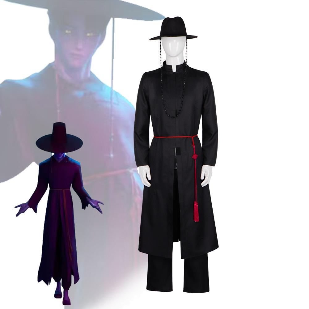 K-Pop Witch Hunt Boy Group Cosplay, Demon Boy Saja Windbreaker Costume Set