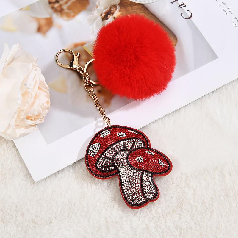 Fashion Sparkling Water Diamond Embellished Keychain Creative Ball Pendant For Gift Giving