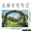 Romantic Garden Arch Backdrop, Elegant Sunny Park Scene with White Roses and Lush Greenery, Timeless and Fresh Wedding Wall Art