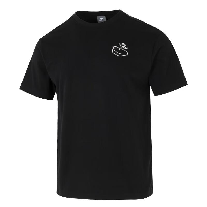 New Balance T Shirt Unisex Black AMT52351-BK L
