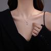 Banyan Tree S925 Silver Alphabet Pendant Necklace - Minimalist Clavicle Chain for Women, Fashionable and Versatile.