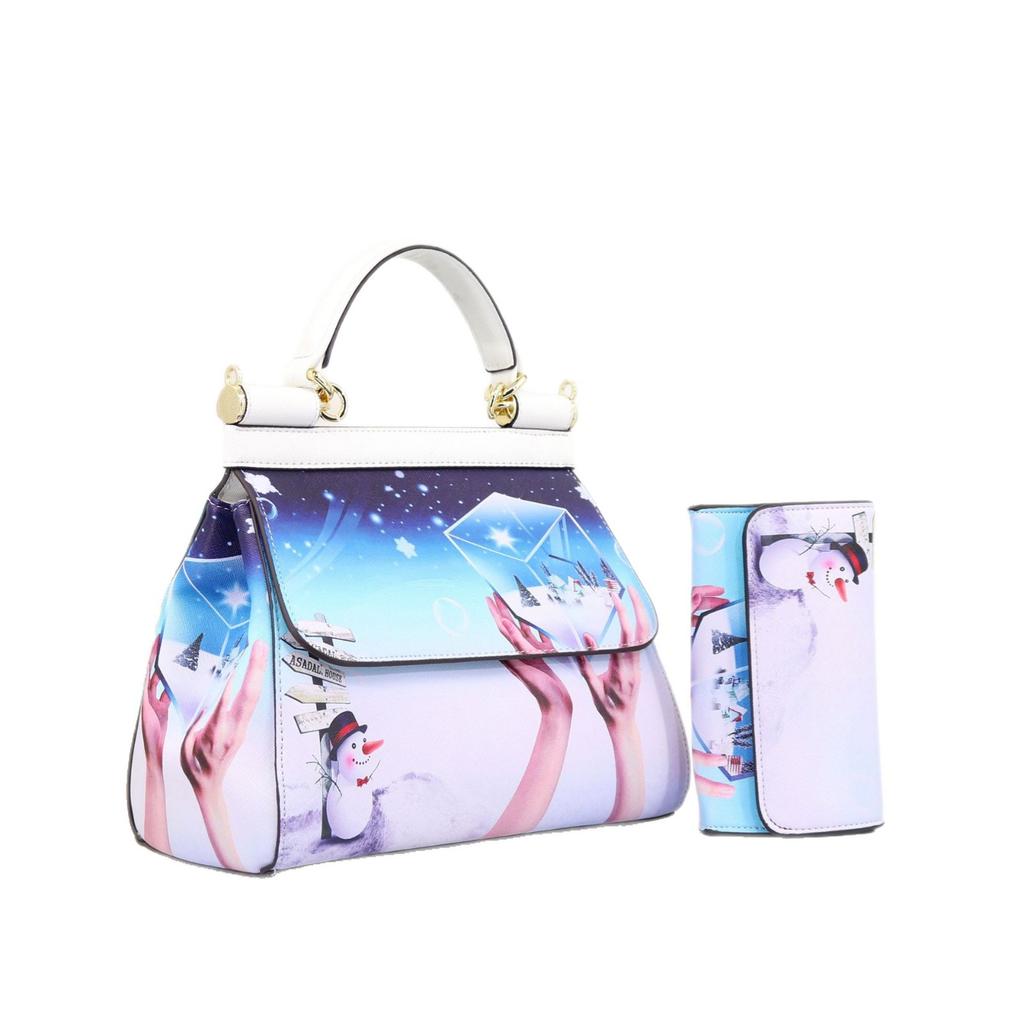 Women'S Bag Exquisite Printed Handbag High Texture Sharp Goods Ladies Bag