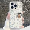 Applicable to Apple 11/11pro colored silver Huawei mobile phone case, emotionally stable 11promax Buddhist hollow capybara