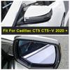 For Cadillac CT5 CT5-V     2024 Rearview Mirror Rain Eyebrow Frame Cover Trim Carbon Fiber / Shiny Accessories