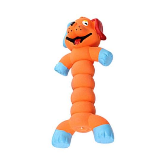 Dogs Rubber Chew Toy Cute Animal Shape Puppy Teething Toy Squeaky Dog Chew Ball with Textured