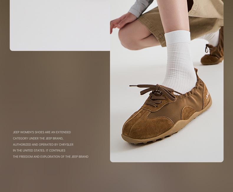 Dámské Retro Ležérní Baleríny Jeep - Letní 2025 Lehká Měkká Podrážka Univerzální Boty