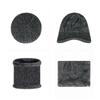 Two-Piece Hat Set Winter Ear Protection Wool Cap for Men Women Cycling Windproof Knitted Velvet Thick Warm Coldproof Neck Cap with Scarf