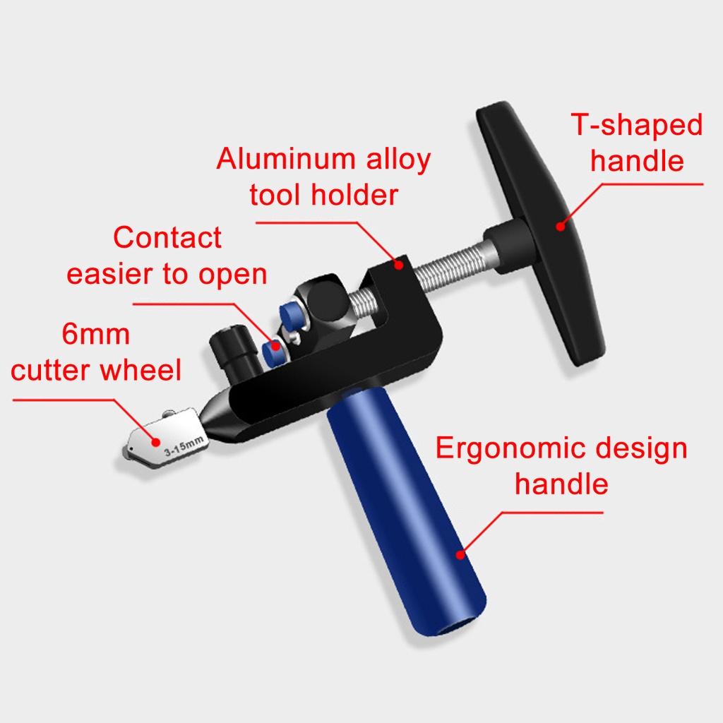 2-In-1  Tile Opener Diamond Cutting Black/Gold Professional Glass and Tile Cutter Manual Tile Cutter for Cutting Ceramic Tiles Glass Cutter