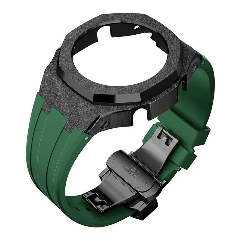 Zestaw modyfikacyjny Gen4 do Casioak GM2100 Metalowa obudowa ze stali nierdzewnej Gumowy pasek Zestaw do modyfikacji Akcesoria Casioak GM-2100 ze śrubami