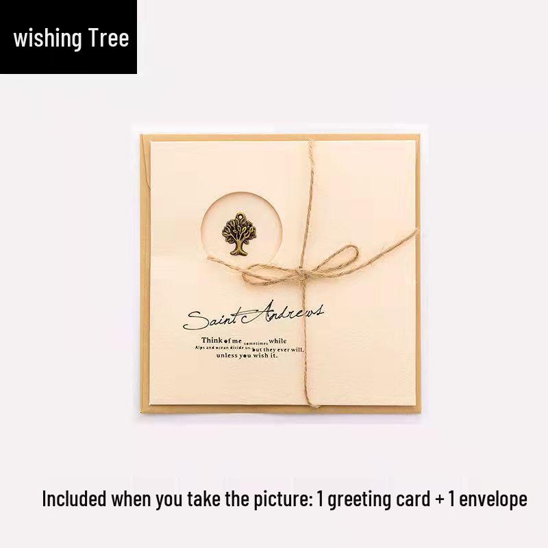 Creative Retro Metal Folding Greeting Cards for Birthdays, Christmas, and DIY Messages