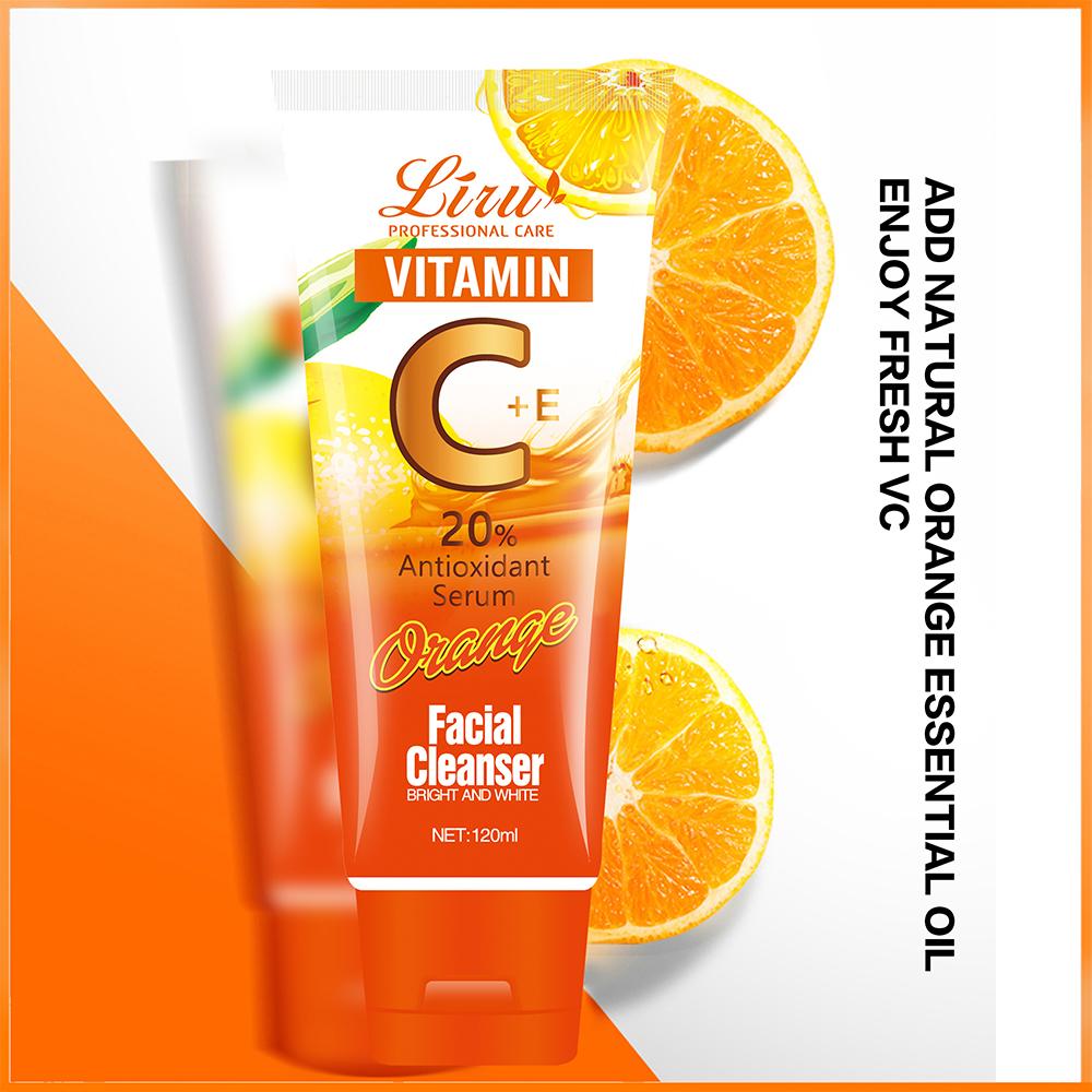 Cheap Liru Facial Cleanser Natural Organic Oil Control Vitamin C Deep