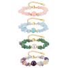 Irregular Healing Crystal Chip Beads Bracelets for Women, Round Natural Stone Charm Adjustable Bracelet, Fashion Boho Jewelry