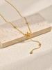 Long Y Shape Zirconia Chain Flower Necklaces for Women, Dainty Lariat Chain Drop Pendant Waterproof Jewelry Tarnish Free