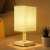 LED Tischlampen Einfache Dekorationslampe im chinesischen Stil Dimmbare USB-Stecker Nachtlicht Stoff Lampenschirm Schlafzimmer Nachttischbeleuchtung