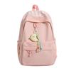 Schoolbag Lightweight and Simple Junior High School High School Backpack Solid Color Alphabet College Student Versatile Commuter Large Capacity 